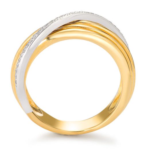 Ring 18k Yellow Gold Diamond 0.12 ct, w-si