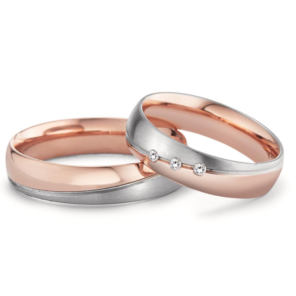 Wedding Ring 18k Red Gold, 18k White Gold