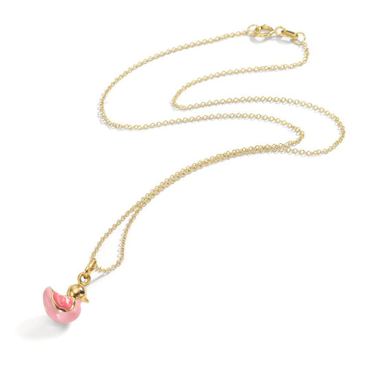 Necklace with pendant 18k Yellow Gold Lacquered 36 cm