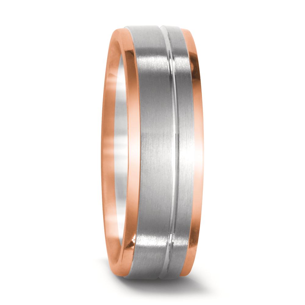 Wedding Ring 18k White Gold, 18k Red Gold