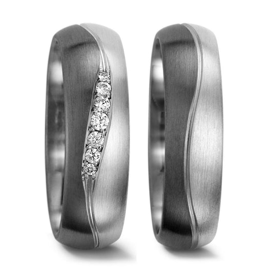 Wedding Ring Palladium 500 , 9k White Gold