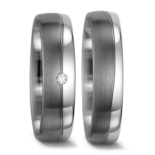 Wedding Ring 14k White Gold, Palladium 500
