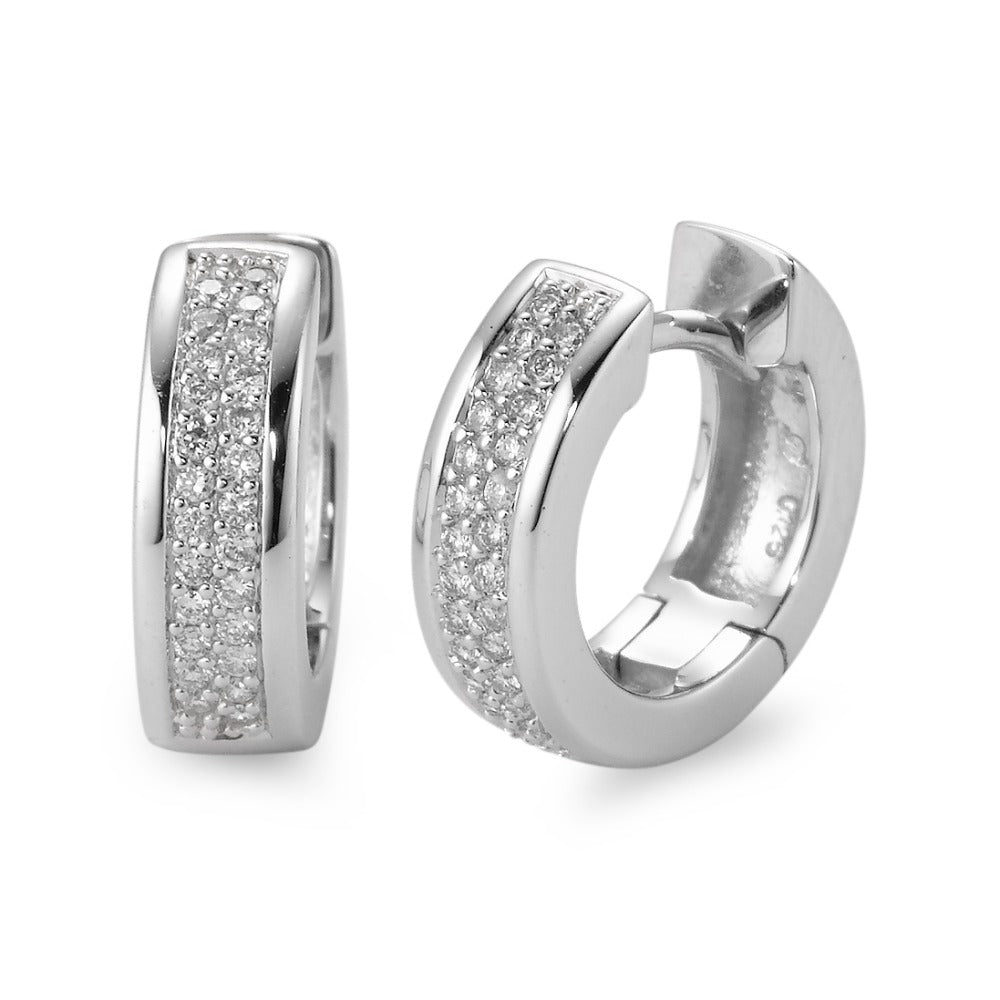 Hinged hoop 18k White Gold Diamond White, 0.25 ct, 50 Stones, brilliant, w-si