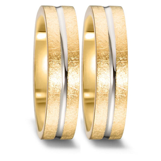 Wedding Ring 18k Yellow Gold, 18k White Gold