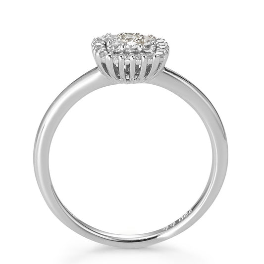 Ring 18k White Gold Diamond White, 0.25 ct, 29 Stones, brilliant, w-si
