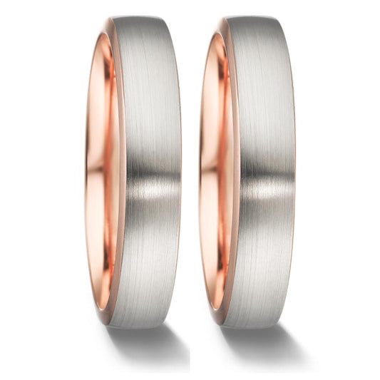 Wedding Ring 18k Red Gold, 18k White Gold