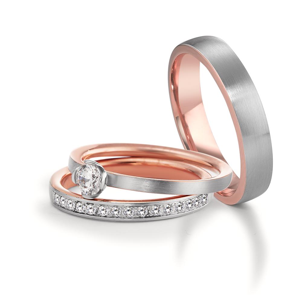 Wedding Ring 18k Red Gold, 18k White Gold