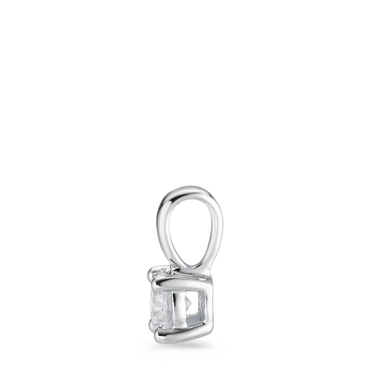 Pendant 18k White Gold Diamond White, 0.25 ct, brilliant, w-si Ø4 mm