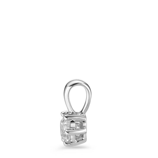 Pendant 18k White Gold Diamond White, 0.25 ct, brilliant, w-si Ø5 mm