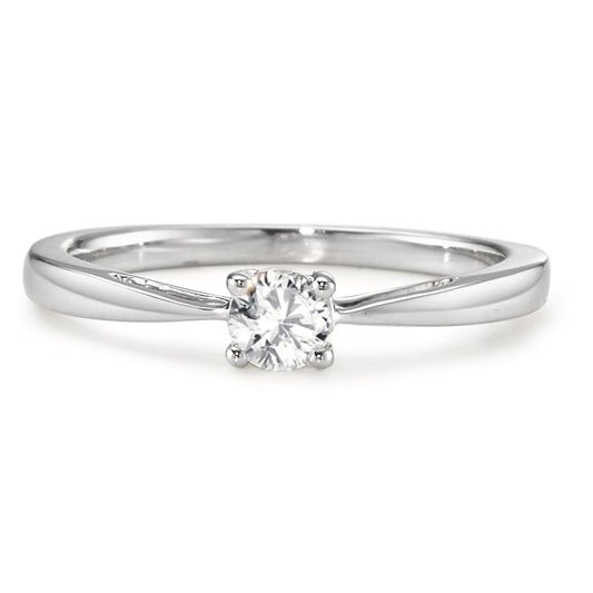 Solitaire ring 18k White Gold Diamond 0.25 ct, w-si