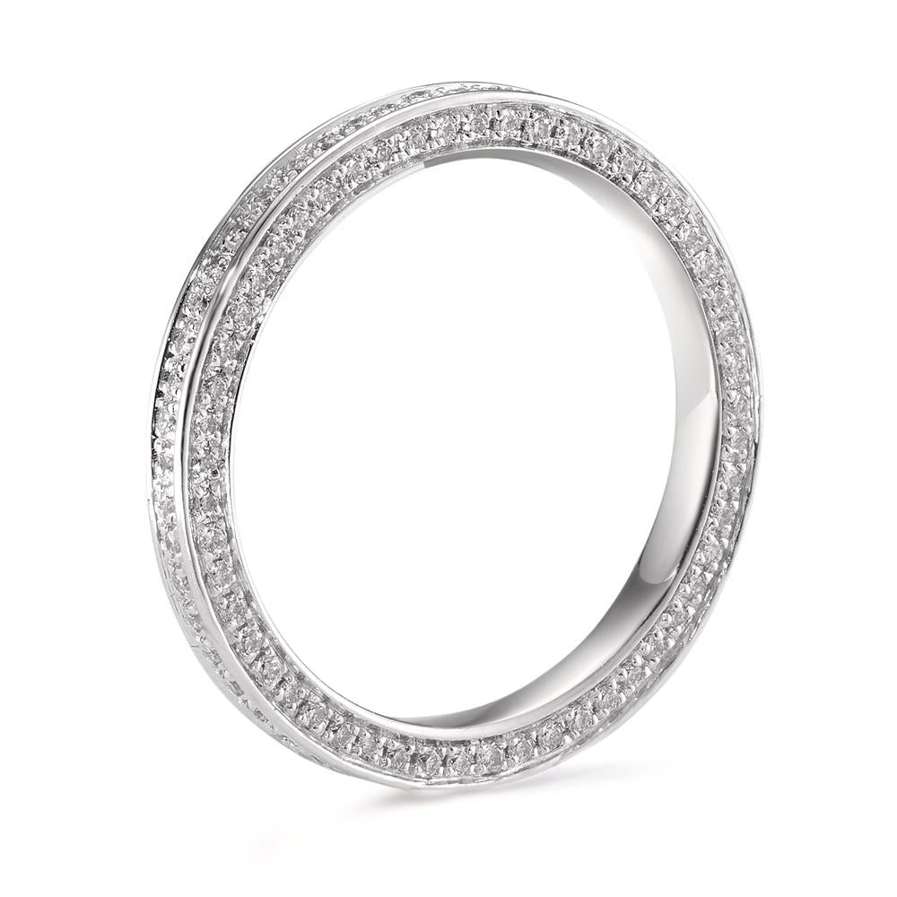 Memory ring 18k White Gold Diamond White, 0.50 ct, 155 Stones, w-si