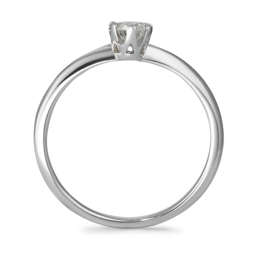 Solitaire ring 14k White Gold Diamond 0.20 ct, w-si