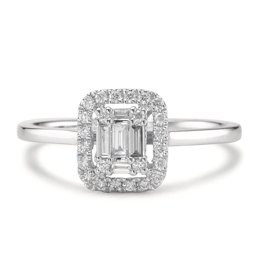 Solitaire ring 18k White Gold Diamond 0.32 ct, w-si