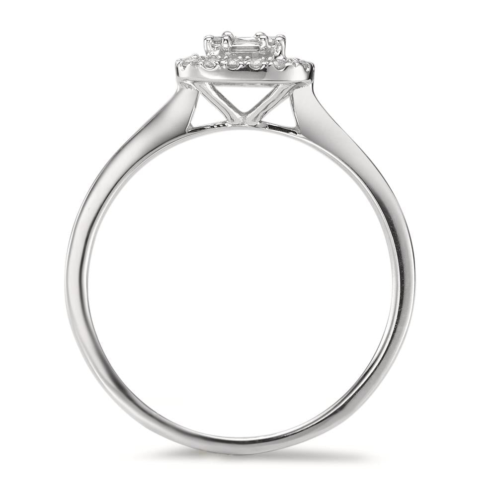 Solitaire ring 18k White Gold Diamond 0.32 ct, w-si