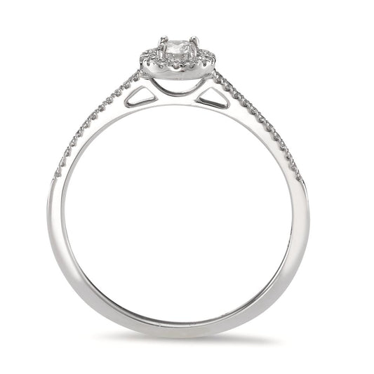 Solitaire ring 18k White Gold Diamond 0.21 ct, w-si
