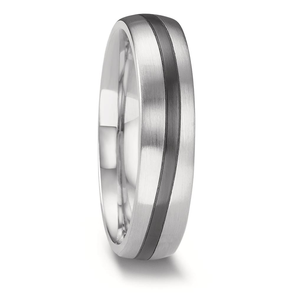 Wedding Ring 14k White Gold, Zirconium