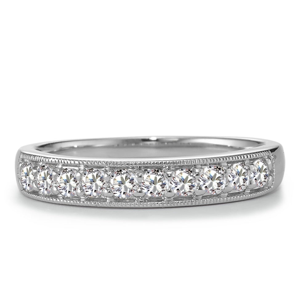 Memory ring 18k White Gold Diamond 0.35 ct, 10 Stones, w-si