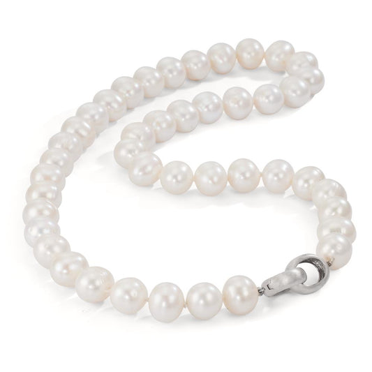 Necklace Silver Freshwater pearl White, 12 mm 50 cm