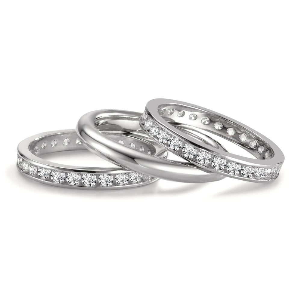 Ring set 18k White Gold Zirconia