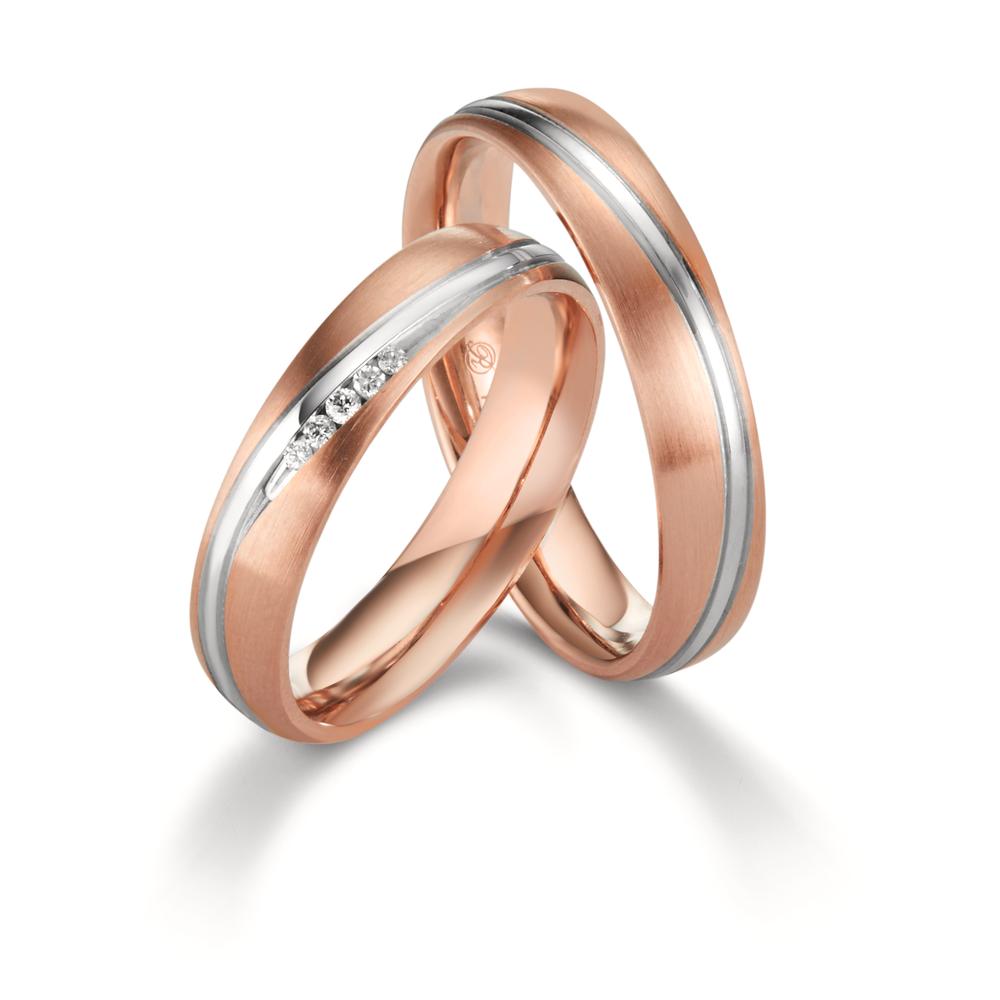 Wedding Ring 18k White Gold, 18k Red Gold