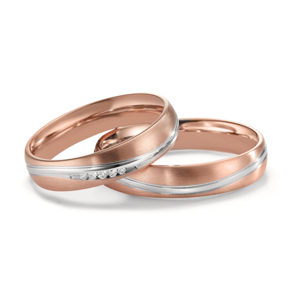 Wedding Ring 18k White Gold, 18k Red Gold