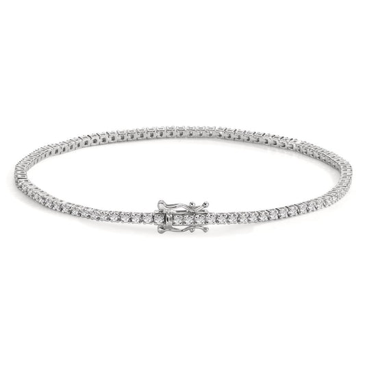 Bracelet 18k White Gold Diamond 1 ct, 92 Stones, w-si 19 cm