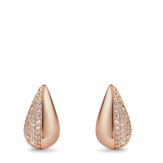 Stud earrings Silver Zirconia Rose Gold plated