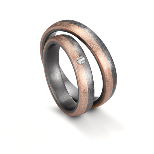 Wedding Ring Tantal 999, 14k Rose Gold