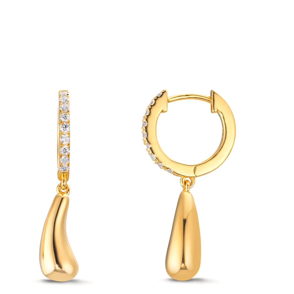 Hinged hoop Silver Yellow Gold plated