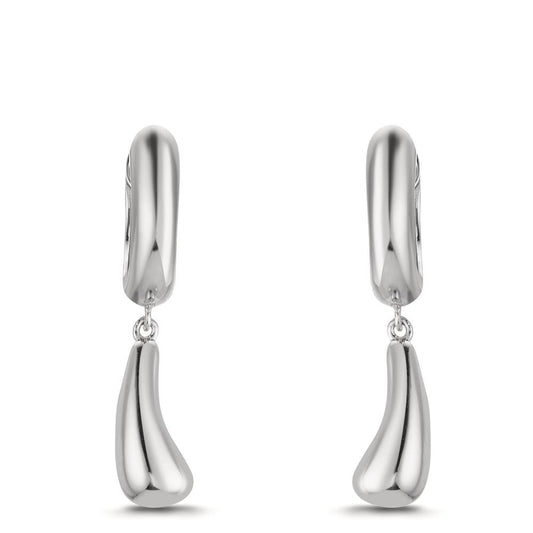 Hinged hoop Silver Rhodium plated