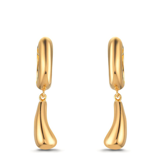 Hinged hoop Silver Yellow Gold plated