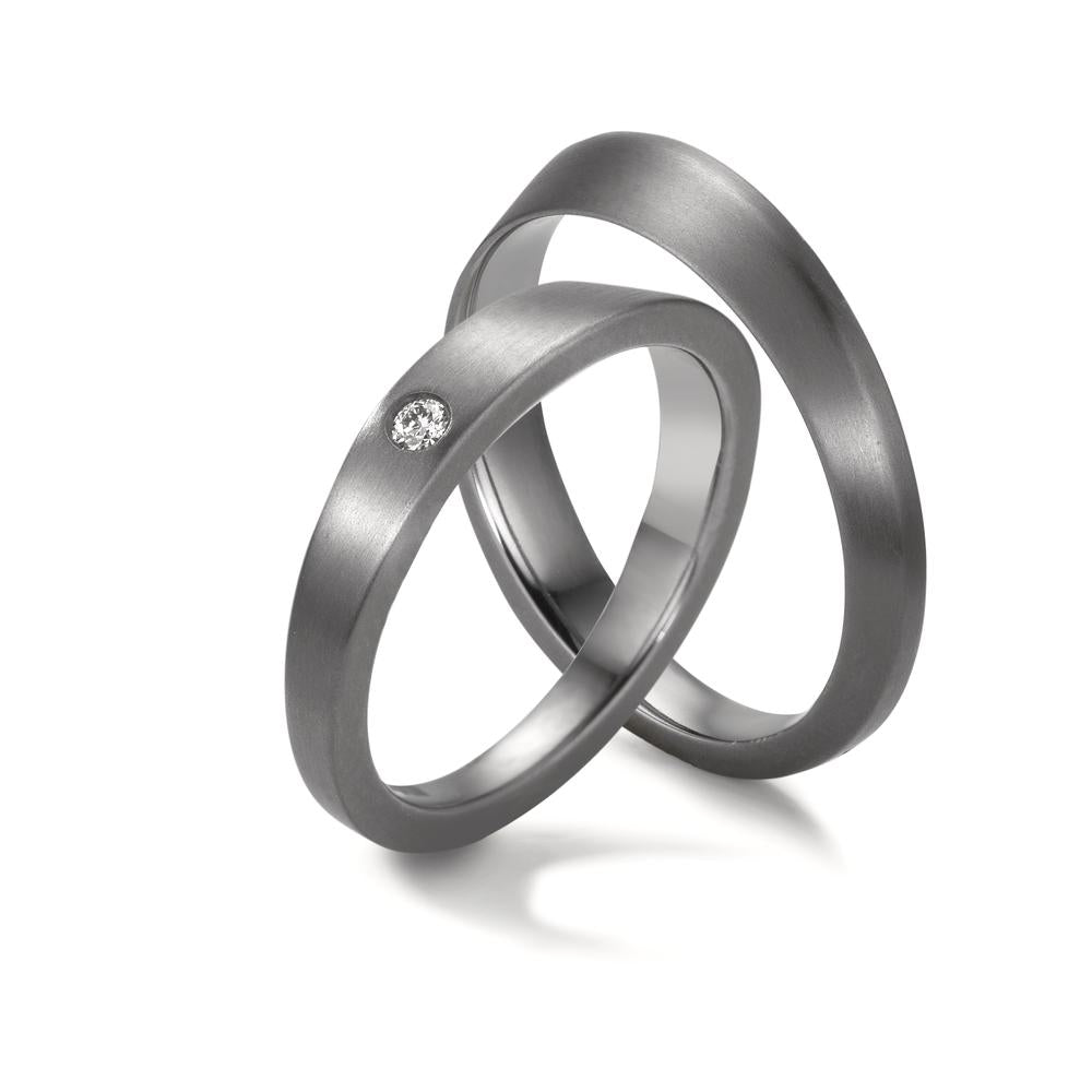 Wedding Ring Tantal 999 Diamond 0.03 ct, w-si