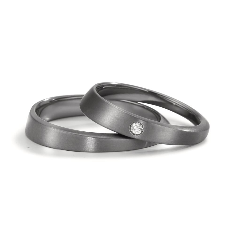Wedding Ring Tantal 999 Diamond 0.03 ct, w-si