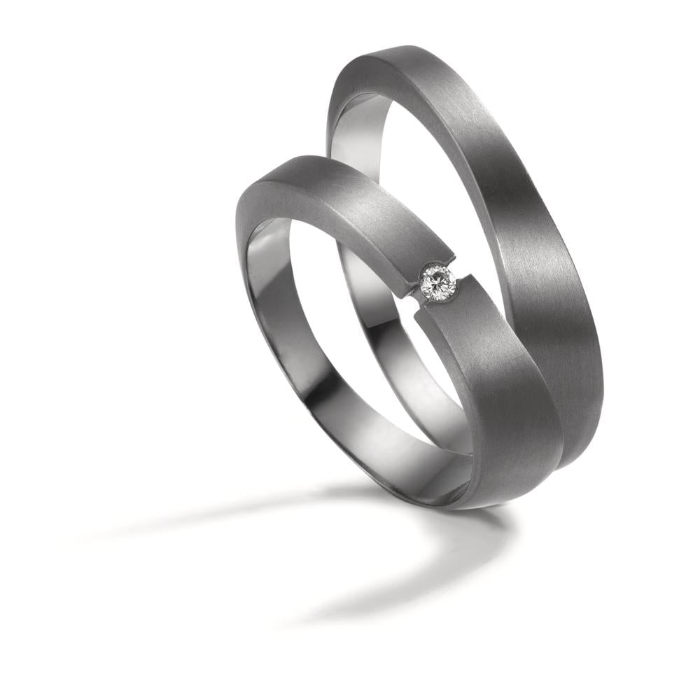 Wedding Ring Tantal 999 Diamond 0.03 ct, w-si