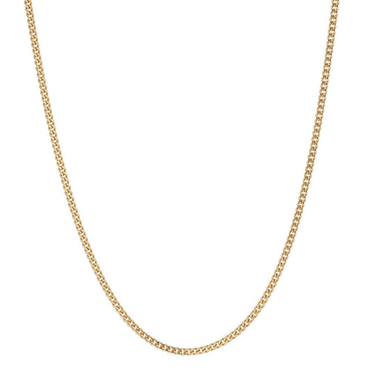 Curb-Necklace Silver Gold plated 60 cm