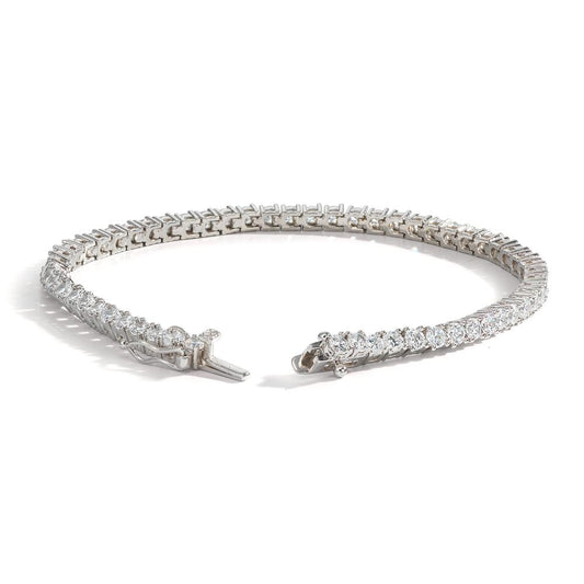 Bracelet Silver Zirconia Rhodium plated 19 cm
