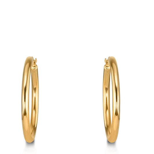 Hoop earrings Stainless steel Yellow IP coated