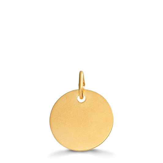 Engravable pendant 9k Yellow Gold Ø12 mm