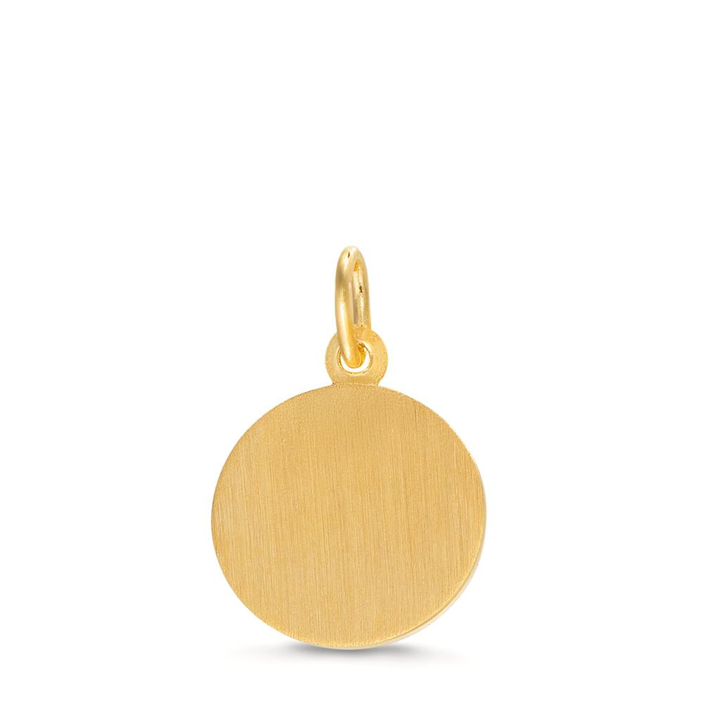 Pendant 9k Yellow Gold Bicolor Guardian Angel Ø12 mm
