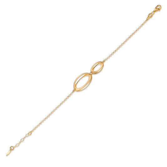 Bracelet Silver Yellow Gold plated 17-19 cm
