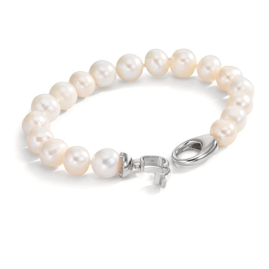 Bracelet Stainless steel Freshwater pearl 8.5-9 mm 19.5 cm