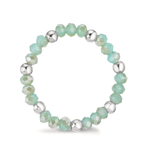 Ring Stainless steel Crystal Turquoise, 3 mm