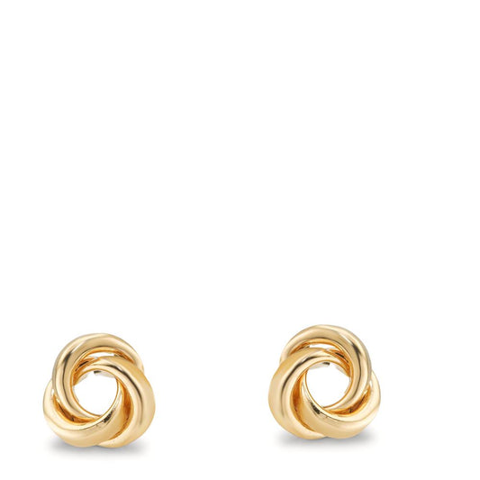 Stud earrings 9k Yellow Gold Knot Ø7 mm