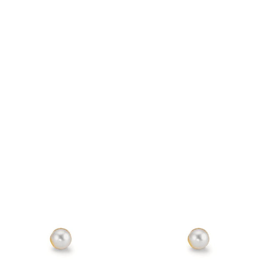 Stud earrings 9k Yellow Gold Shining pearls, 2 Pearls 2-2.5 mm