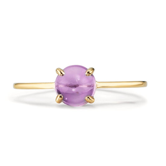 Ring 9k Yellow Gold Amethyst 5.5 mm