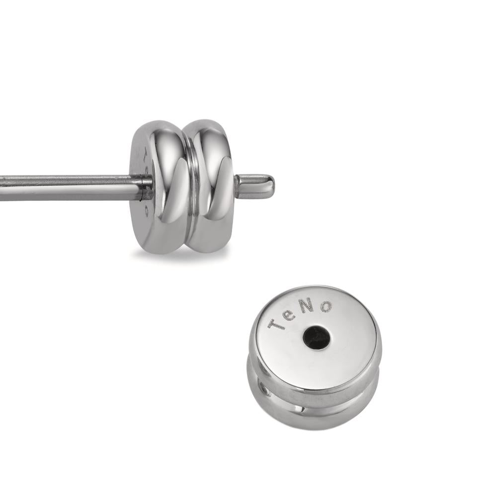 Single stud earring Stainless steel Cross Ø8 mm