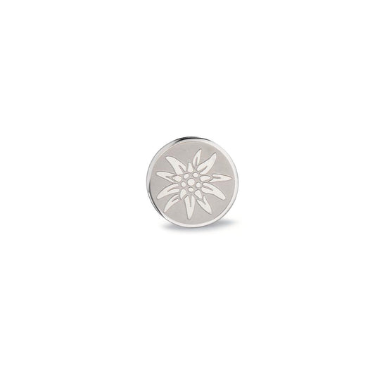 Single stud earring Stainless steel Edelweiss Ø8 mm