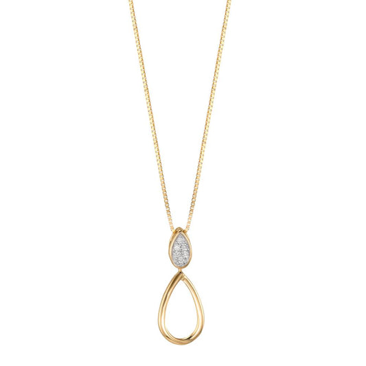 Pendant 18k Yellow Gold Diamond 0.03 ct, 6 Stones, w-pi1