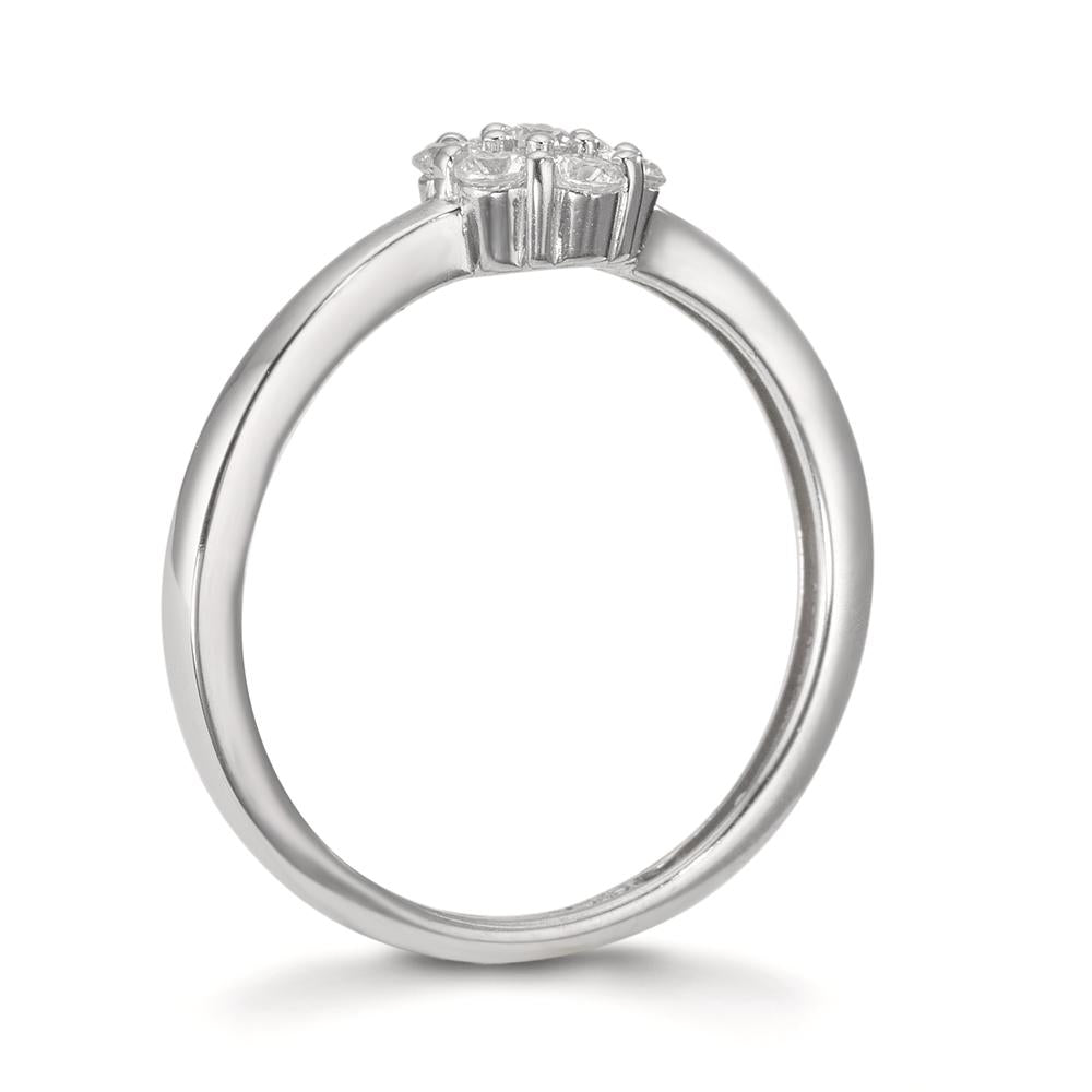 Ring Silver Zirconia 7 Stones Rhodium plated