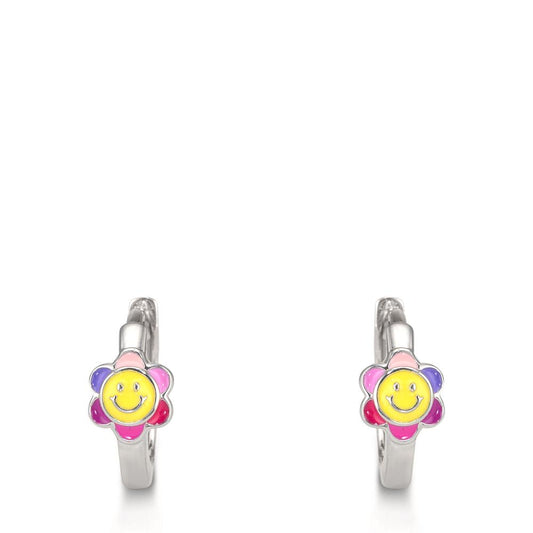 Hinged hoop Silver Rhodium plated